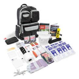 Urban Survival Bug-Out Bag with Water Purification Straw Filter - 2 Person | No Masks or Colored Box Included