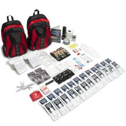 The Essentials Complete 72-Hour Kit - 4 Person:   Backpack | No Masks (Color Bag: Red)