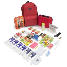 Keep-Me-Safe Children's 72 Hour Survival Kit: Color Options Available | No Masks (Color: Red)
