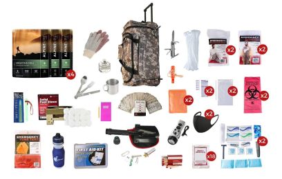 Deluxe Food Storage Survival Kit (14 Day) (Food Storage Survival Kit: Camouflage  Large Wheel Bag)