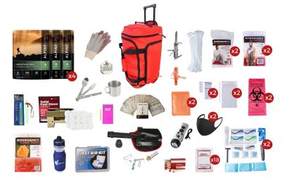 Deluxe Food Storage Survival Kit (14 Day) (Food Storage Survival Kit: Red Large Wheel Bag)