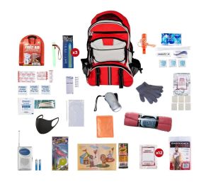 Survival Kit for Children (72+ Hours) (Survival Kits for Children: Red Multi-Pocket Hikers Backpack)
